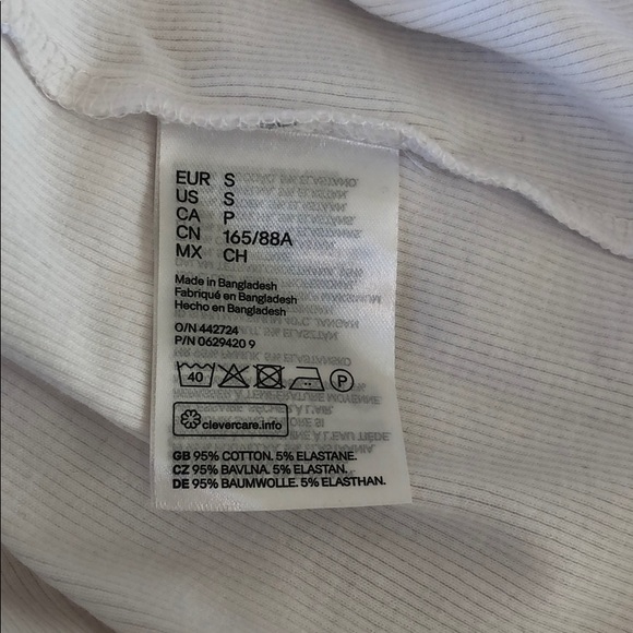 White H&M Fitted Top - Picture 4 of 4